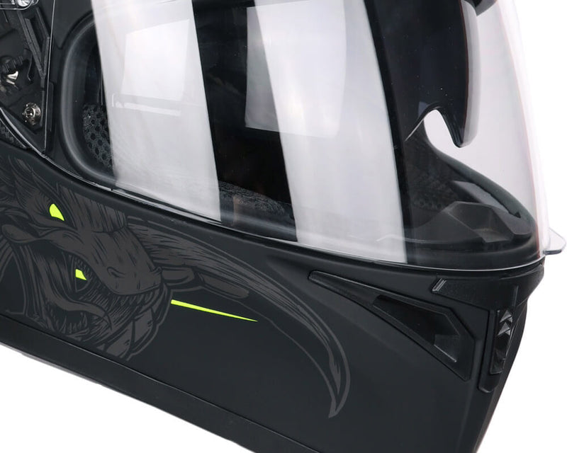 Casco Integrale per Scooter Visiera Lunga CGM Tampere Indian 316S Giallo Fluo Opaco Varie Misure