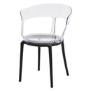 Set 4 Sedie 55x75x52 cm in Polipropilene Trasparente