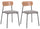 Lot de 2 chaises Geneviève 46x49x76,5 cm en Polyester