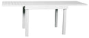 Tavolo da Giardino Allungabile 106/212x75x75 cm in Alluminio Vorghini Capannori Bianco