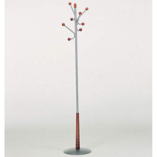 prezzo Portemanteau en Acier et Bois Fumer Gerico Argent/Cerise