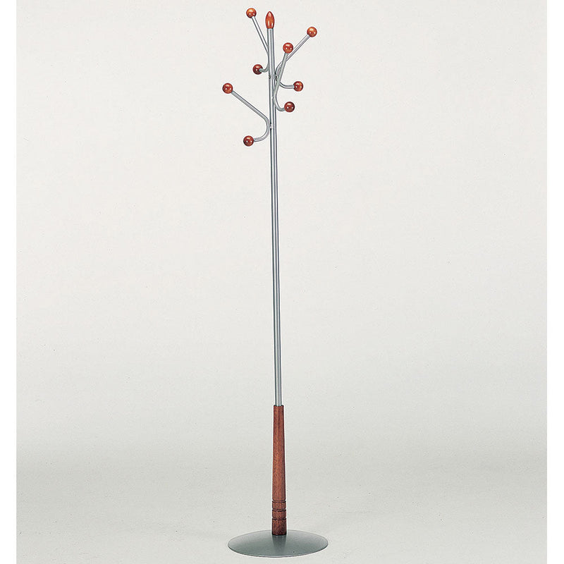 Appendiabiti in Acciaio e Legno Fumer Gerico Silver/Ciliegio