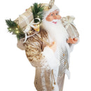 Pupazzo Babbo Natale H110 cm con Luci e Suoni Champagne