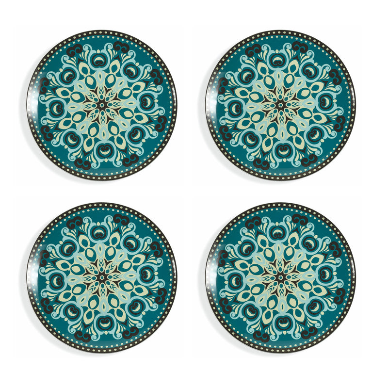 Set 4 Piatti da Portata in Porcellana Sottosmalto Decoro Orientale VdE Tivoli 1996 Cala Jondal