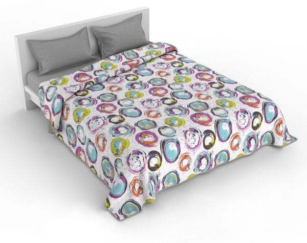online Couette 100gr avec Impression Microfibre Cercles Abstraits Différentes Tailles