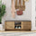 Banc à chaussures 110x37x43 cm en MDF Zulla Noyer