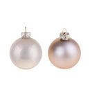 Set 24 Palle di Natale da Appendere Ø 4 cm in Vetro Crema