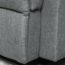Divano 3 Posti con Schienale e Poggiapiedi Laterali Reclinabili Grigio Antracite 185x95x97 cm 