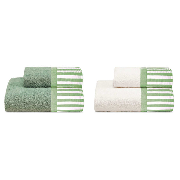 Ensemble d'éponges 4 pièces pour le visage + serviettes d'invité avec volant Garrini Jennifer Mint sconto