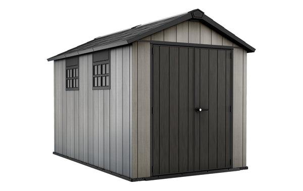 prezzo Abri de jardin pour outils 229x242x350 cm en résine Keter Oakland 7511 Gris