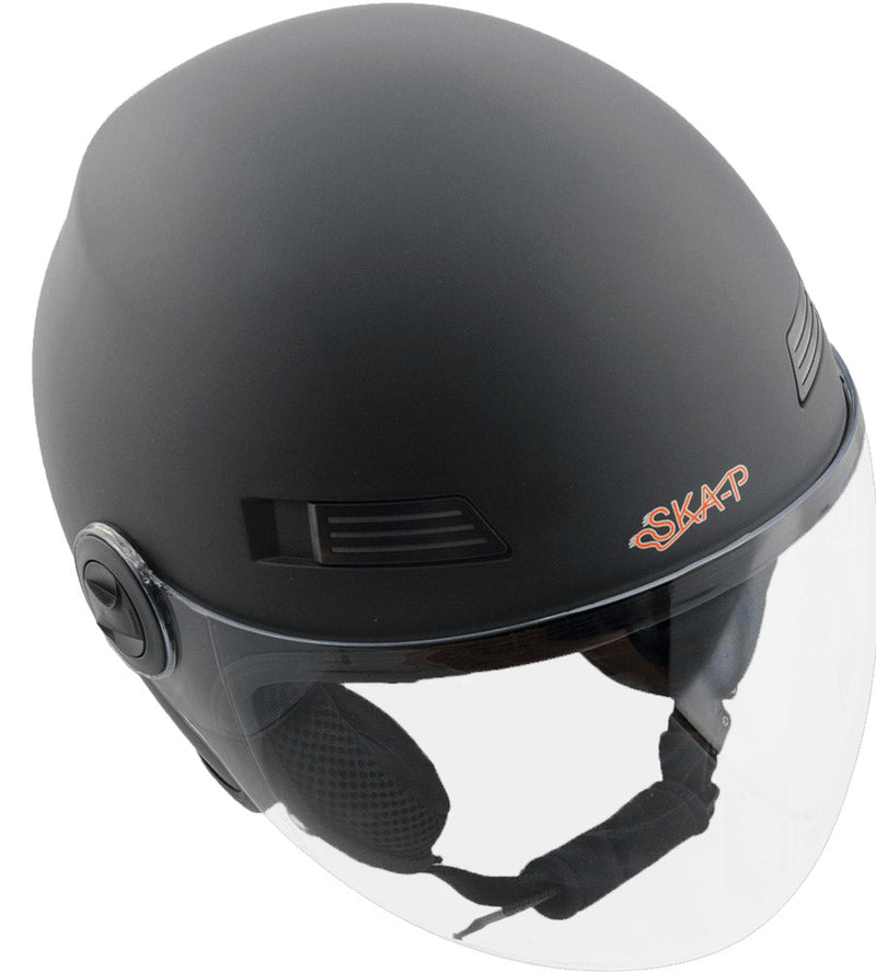 Casco Demi-Jet per Scooter Visiera Lunga SKA-P 1 LH Metropoli Silver Metal