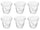 Set 6 Tasses à Café Froissé Ø6,5 cm en Verre Pressé Transparent Kaleidos