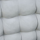 Sedia Sdraio Pieghevole da Giardino 90x65x110 cm con Schienale Reclinabile e Materassino Grigio Chiaro