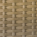 Set Salotto da Giardino Divano Angolare e Tavolino in Rattan Beige e Caffè