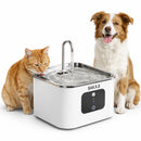 Fontana Dispenser Erogatore d'Acqua da 3,5 Litri Intelligente per Cani e Gatti con Sensore      