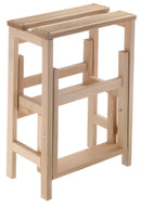 Sgabello Scaletta in Legno Faggio Grezzo Fumer Cleo