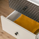 Cassettiera 5 Cassetti 39,5x39,5x110 cm in MDF Nera e Grigia