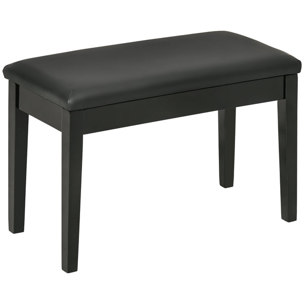 prezzo Sgabello per Pianoforte con Contenitore 75x35x49cm in Legno e Finta Pelle Nero