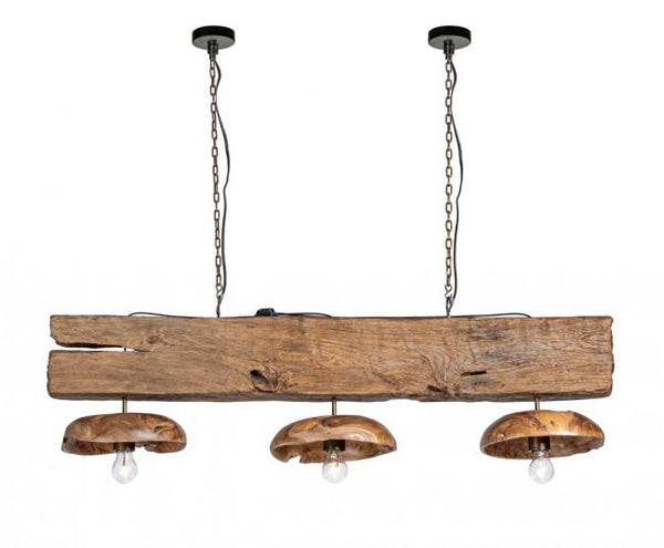 Florent Lustre 3 Lumières 130x30x28 cm E27 en Bois prezzo