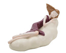 Statuetta Dolly su Nuvola 25x11x16 cm in Resina Rosso