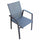 Fauteuil empilable Maili 57x61x89 h cm en aluminium anthracite