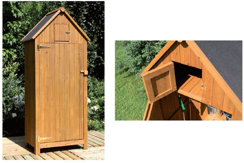 Casetta Box da Giardino Porta Utensili  77x54,3x179 cm in Legno 