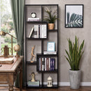 Libreria Moderna di Design a 8 Ripiani 70x24x178 cm in Pannelli di Particelle Nero      