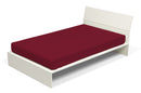 Lenzuolo Sotto con Angoli ed Elastico Tinta Unita Bordeaux