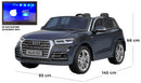 Macchina Elettrica per Bambini 2 Posti 12V Mp4 con Licenza Audi Q5 Quattro Nera