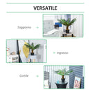 Pianta Artificiale Palma Tropicale H60 cm con Vaso Verde