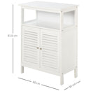 Mobiletto Bagno 2 Ripiani 2 Ante 60x30x81,6 cm in MDF  Bianco