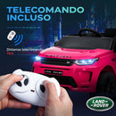 Macchina Elettrica Bambini 106x65,5x51 cm Licenza Land Rover Discovery con Fari Clacson e Cintura in Plastica e Metallo Rosa      