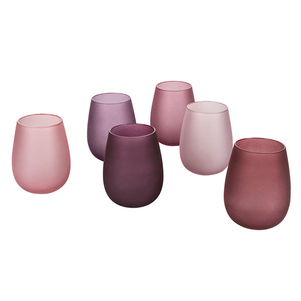 online Set de 6 Verres à Eau Effet Glace Happy Hour Provence à Villa d'Este Home Tivoli Verre Violet