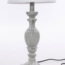 Lampada da Tavolo Ø12xH43 cm in MDF Design Classico Grigia