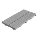 Set 14 Piastrelle Autobloccanti in Plastica Effetto Legno 37,7 x 18,6 cm da Interno o Esterno 