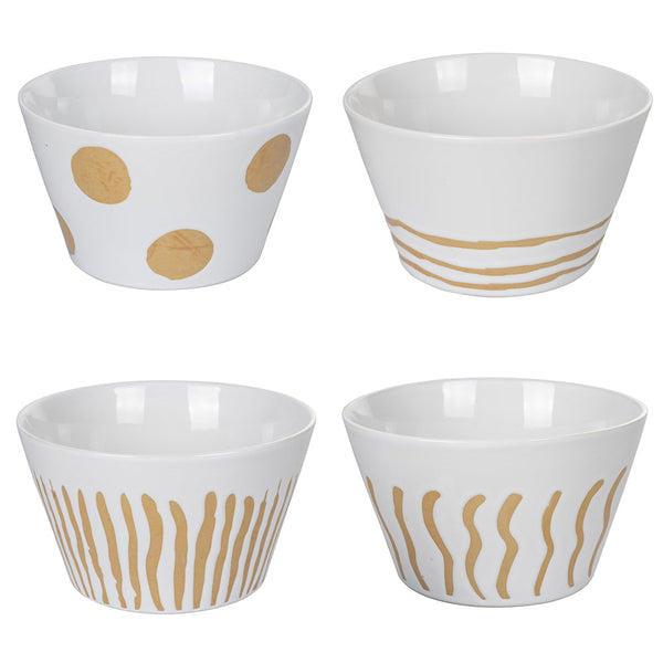 Set 4 Ciotole Ø14x8,5 cm 700 ml in Gres VdE Tivoli 1996 Geometry acquista