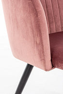 Set 2 Sedie 53x57x81,5h cm Queen Velvet Blush 