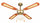 Ventilateur de Plafond Kooper Windy Marron avec 4 Pales et Lampe Ø106cm 3 Vitesses