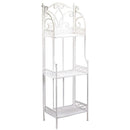 Scaffale per Piante in Metallo 3 Piani 35x31H124cm Aprilia Beige