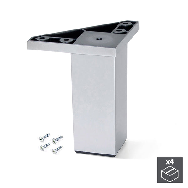 online Kit de 4 Pieds pour Meuble H12 cm en Plastique Emuca Gris Métallisé