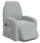 Housse de fauteuil inclinable extensible taille unique avec poche latérale gris clair