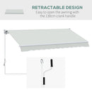 Tenda da Sole Avvolgibile a Parete 200x250 cm in Alluminio e Poliestere Crema