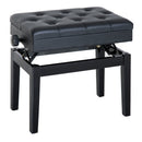 Panca Sgabello per Pianoforte con vano portaoggetti altezza regolabile 54.5x33x48-58 cm Nero 
