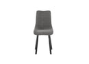 Set 4 Sedie Iris 45x56x86 cm in Tessuto Easy-Clean Grigio Scuro       