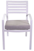 Sedia da Giardino 58x57x88cm in Alluminio Boston Bianca