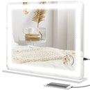 Specchio Trucco 80x62x14 cm con LED Regolabili Touch e Ingranditore 10x    