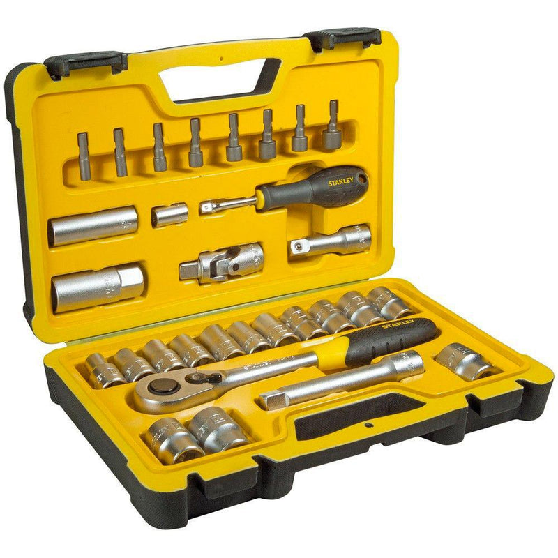 Set Chiavi a Bussola Cric + Cricchetto Bussole e inserti 1/2 - 30Pz Stanley