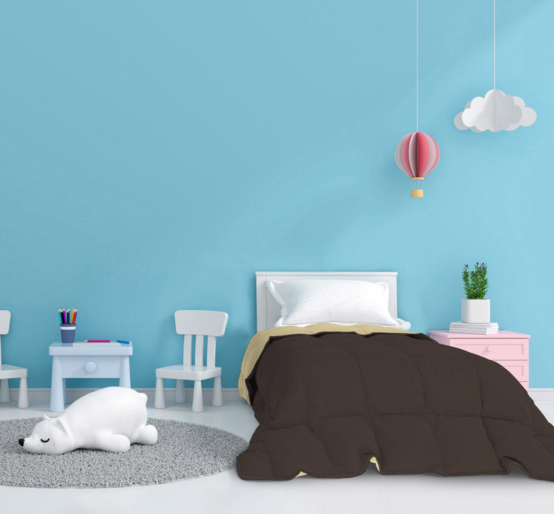 Trapunta Invernale Doubleface 300gr Marrone\/Panna