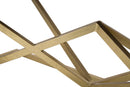 Panca Piramid 100x40x45 cm in Ferro e Spugna e Poliestere Oro e Nero