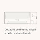 Lavello da Giardino Senza Rubinetto 45x30x20 cm in Cemento e Granulati di Marmo Rodi Bianco   